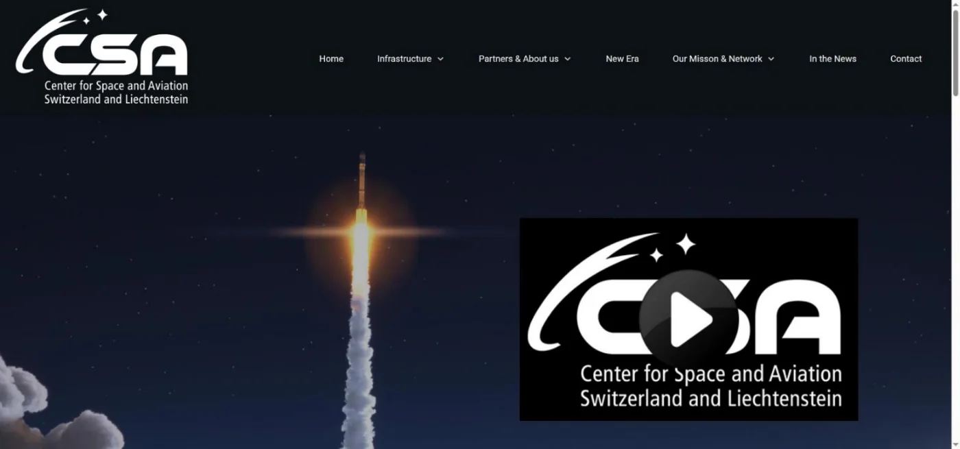 Referenz-Website Center for Space and Aviation
