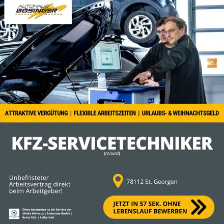 Stellenanzeige Autohaus Bösinger
