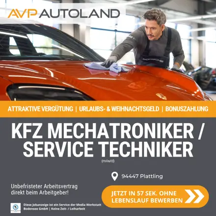 Stellenanzeige Porsche Zentrum Niederbayern