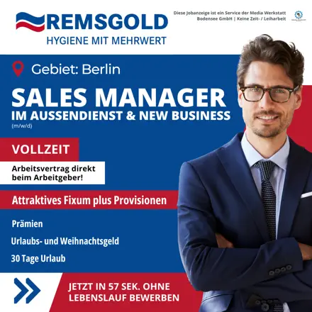 Stellenanzeige REMSGOLD-CHEMIE