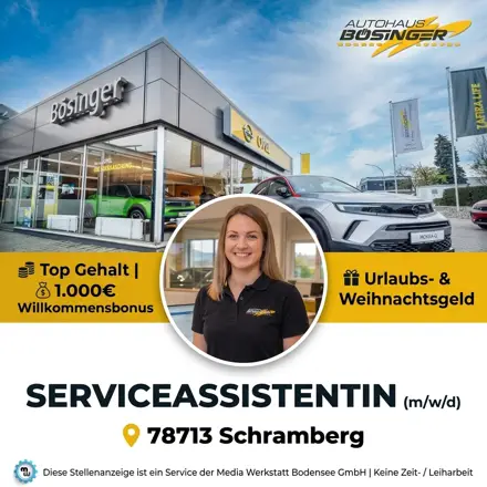 Stellenanzeige Autohaus Bösinger