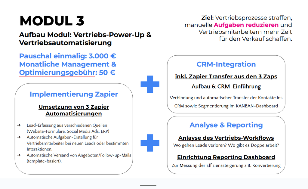 Wachstums-Autopilot - MODUL 3 - Aufbau Modul: Vertriebs-Power-Up & Vertriebsautomatisierung