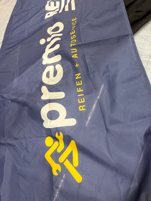 Beachflag Farben im 4c UV Druck