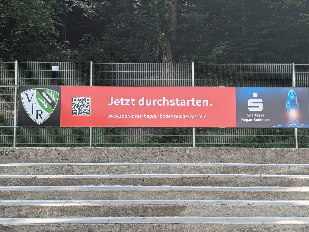 Bandenwerbung VfR / Sparkasse Hegau-Bodensee