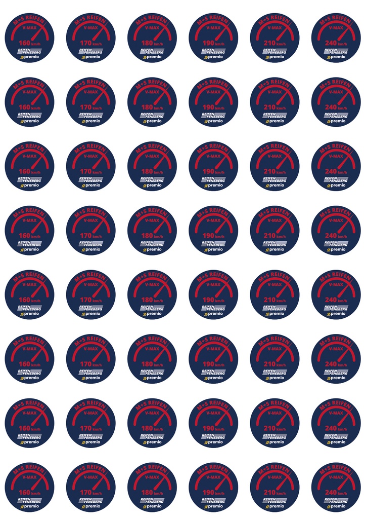 Speed-Index Aufkleber Stickerbogen A4