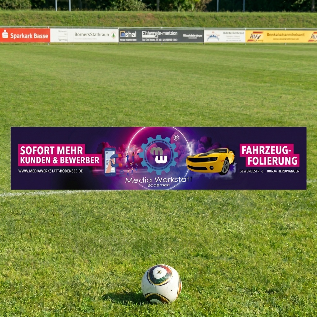 Bandenwerbung Alu-Verbund 4mm