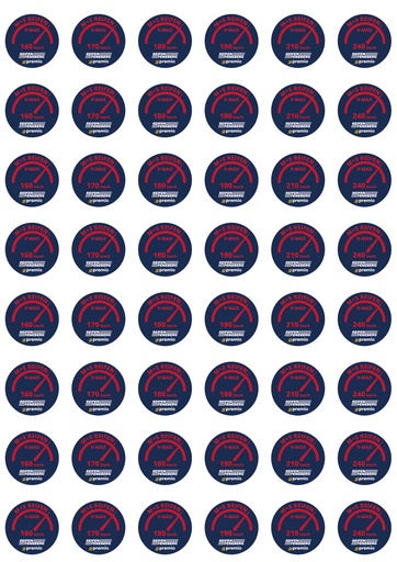 Speed-Index Aufkleber Stickerbogen A4