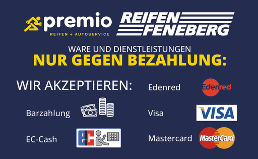 Aufkleber Zahlungsarten