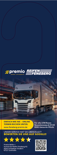 Spiegelanhänger LKW QR Code - 1500 Stück