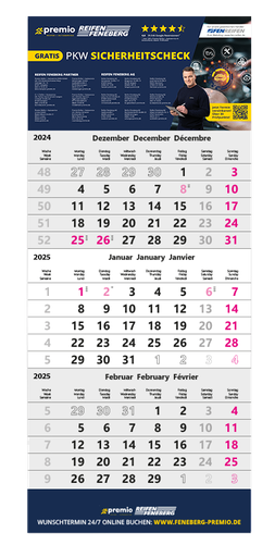 Monats Kalender / Wandkalender